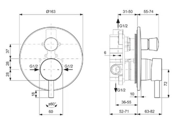 CERALINE NUOVO - BD139 - Recessed shower mixer with diverter by Ideal Standard - view 3